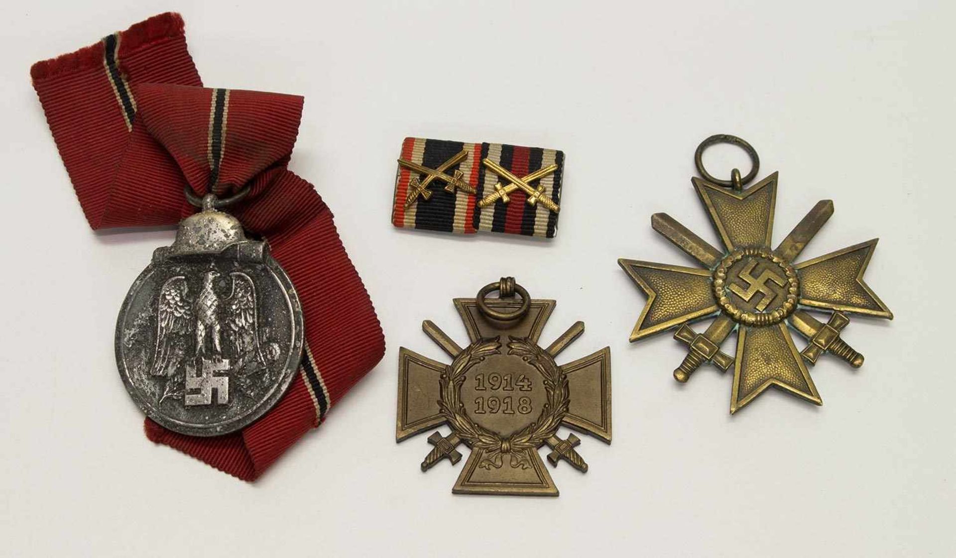 LotKriegsteilnehmerkreuz I. WK, Medaille Winterschlacht im Osten, Kriegsverdienstkreuz mit