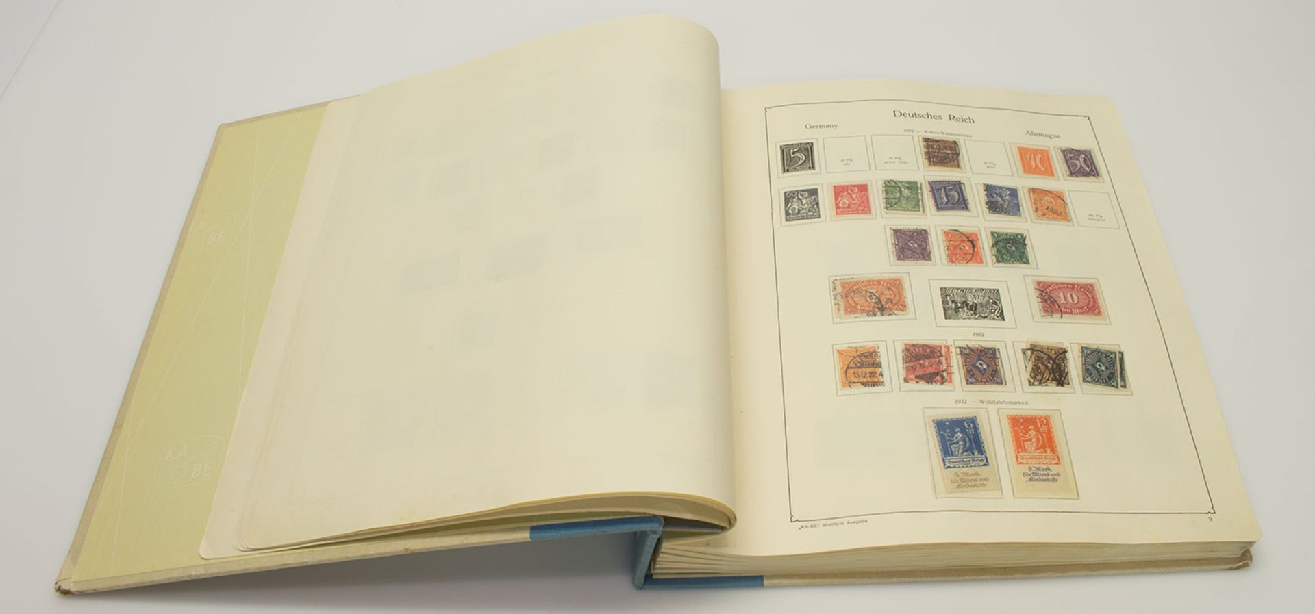 BriefmarkenalbumDeutsches Reich, ab 1872 - 1941, im KA-BE Vordruckalbum, in Falztaschen,