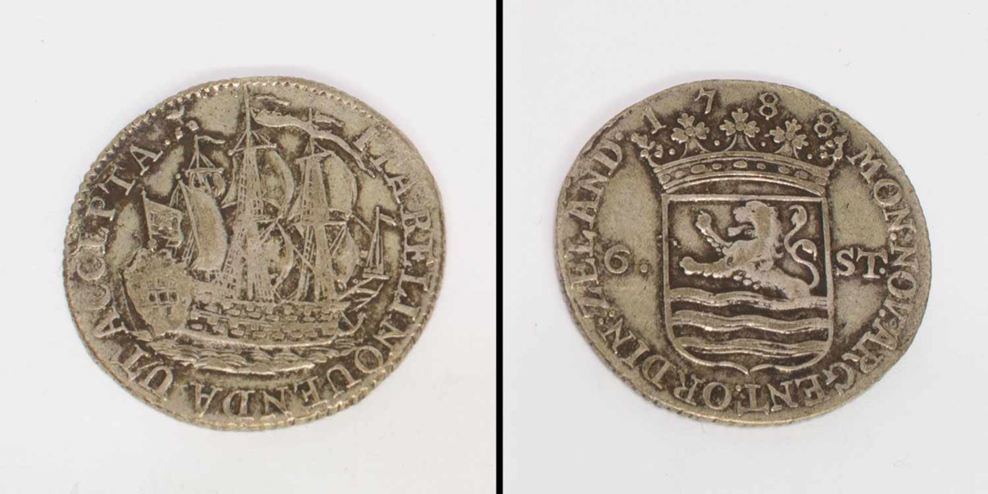 6 StüberZeeland/ Niederlande 1788, Silber