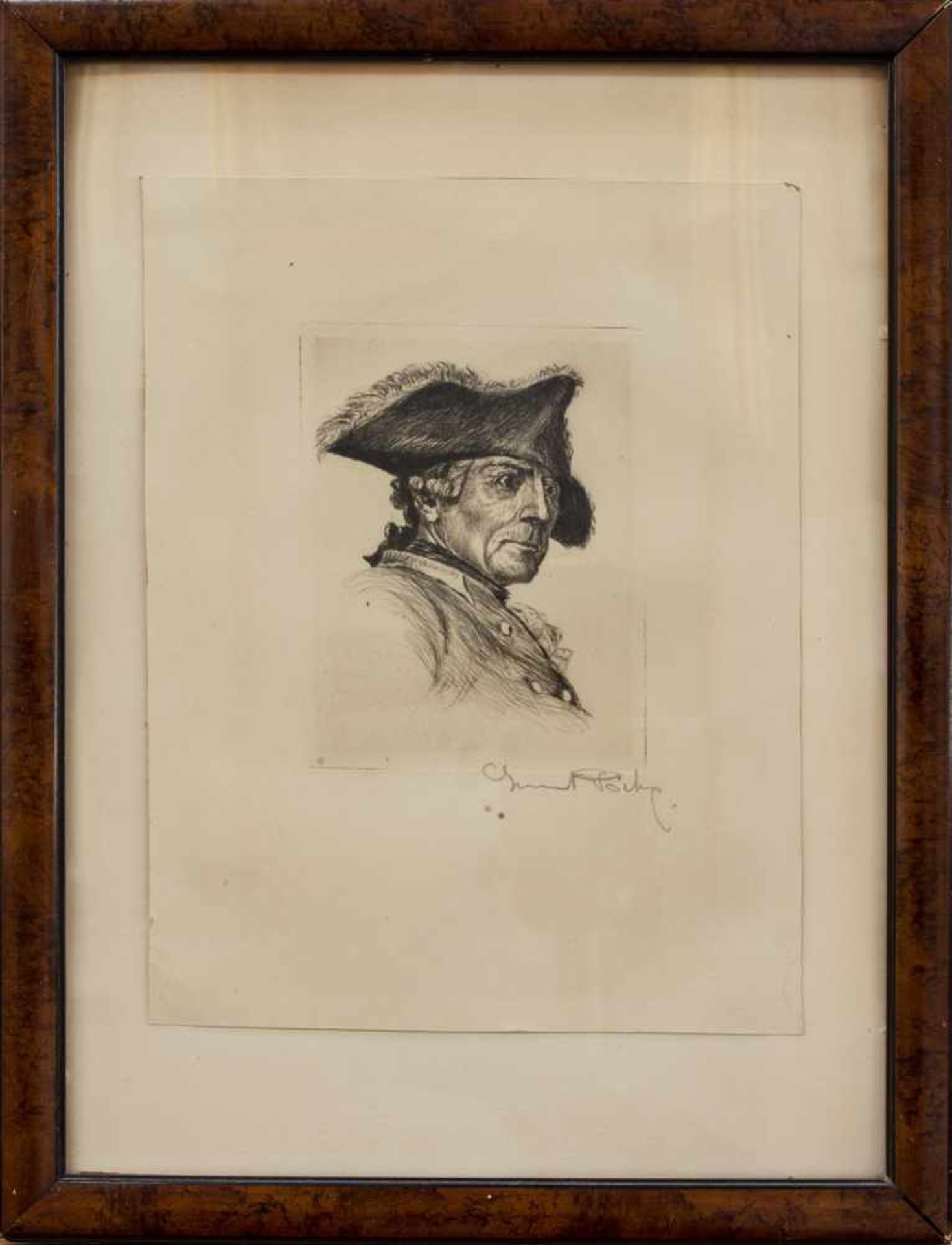 Unbekannt(Zeichner u. Radierer d. 19./ 20. Jh.)Friedrich der GroßeOriginalradierung, 9 x 12 cm,
