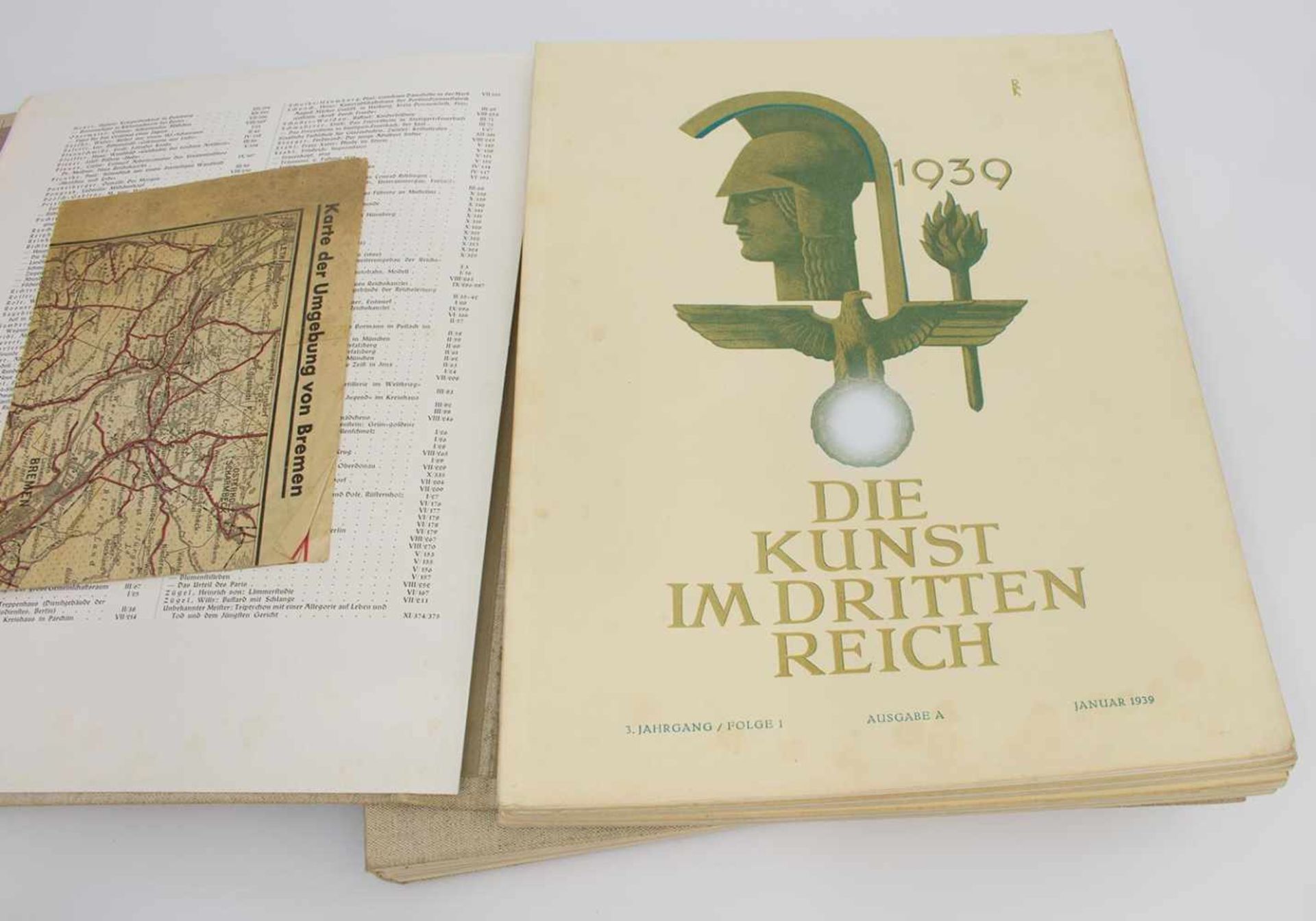 HerausgeberDie Kunst im Deutschen Reich - kompletter Jahrgang 1939, 12 Hefte in 2 Leinenmappen - Image 2 of 2