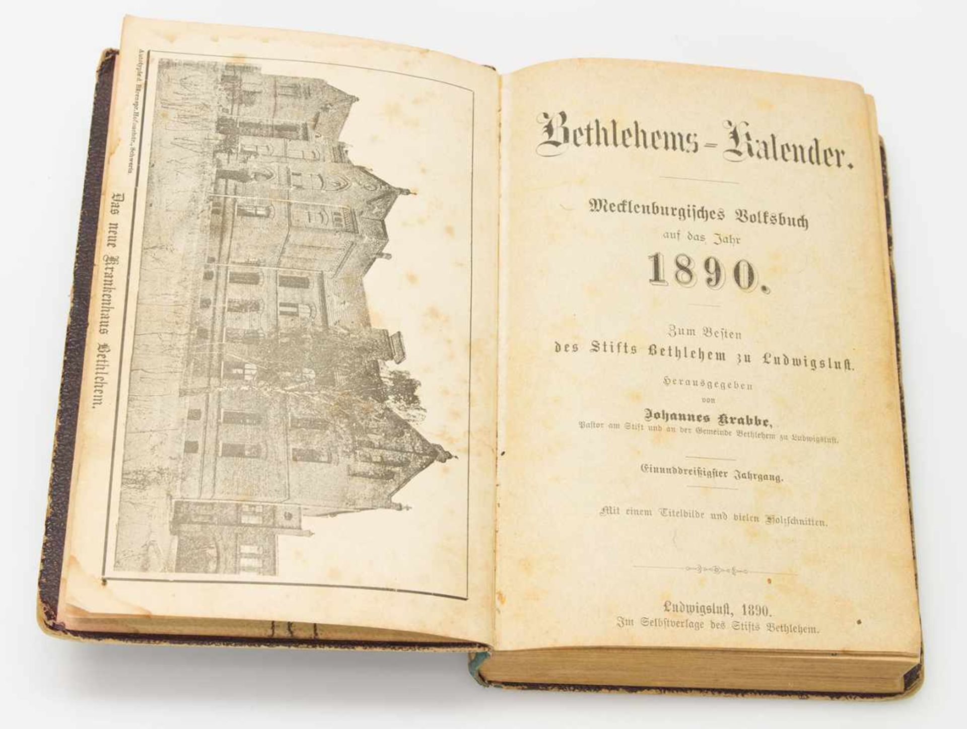 Johannes Krabbe (Hrsg.)„Bethlehems-Kalender - Mecklenburgisches Volksbuch“, Jhrg. 1890/ 91/ 92 in