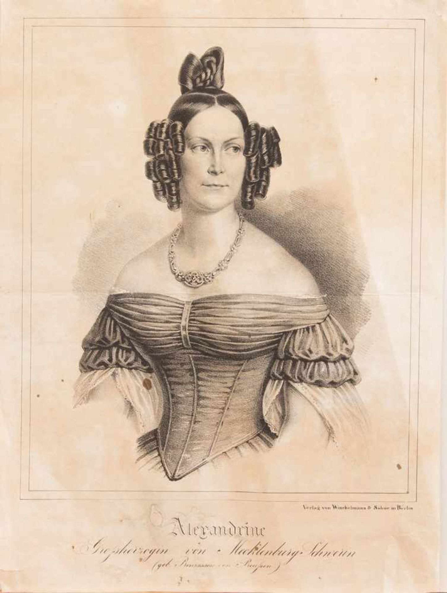 Unbekannt(Stahlstecher des 19. Jh.)„Alexandrine Großherzogin von Mecklenburg Schwerin (geb.