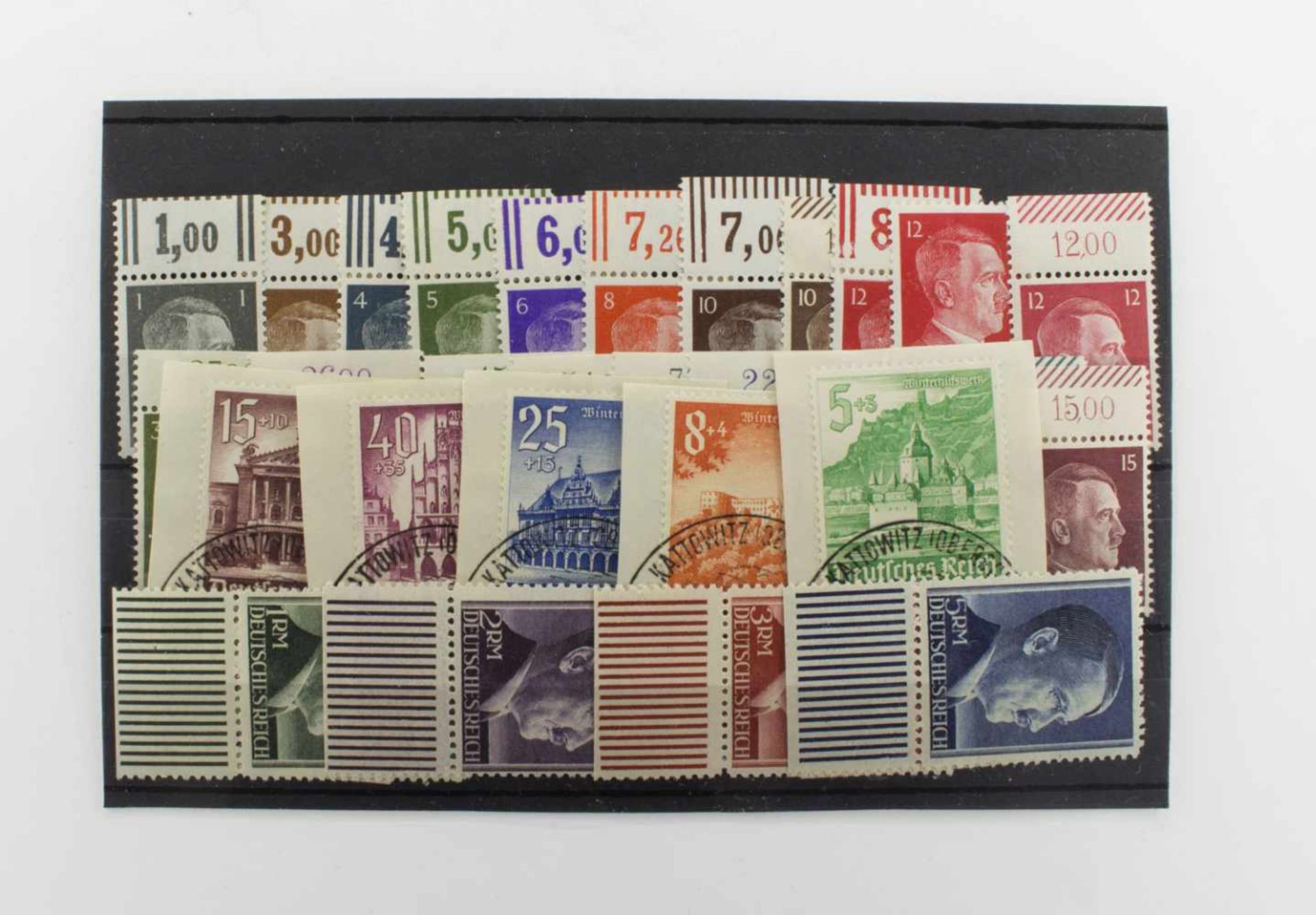 Briefmarken III. ReichBlöcke 7 u. 8, sowie 21 Werte - Image 3 of 3
