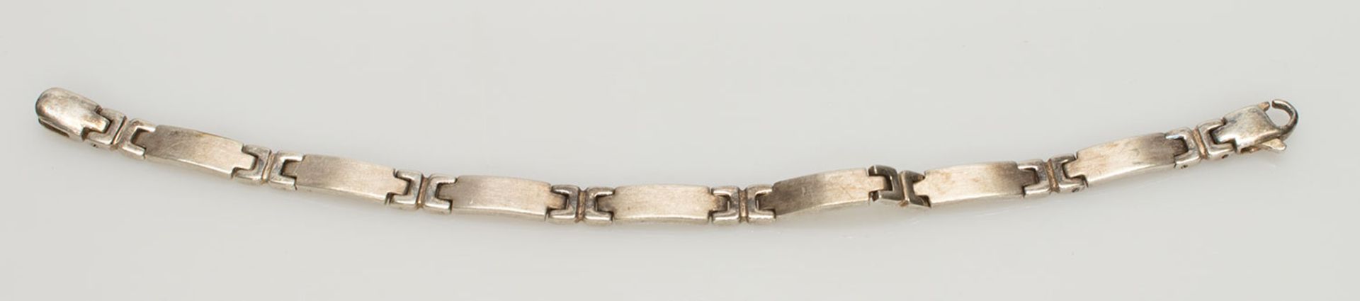 Armband925er Silber, 21,2 g, eckige Kettenglieder, Karabinerverschluß, L. 19 cm