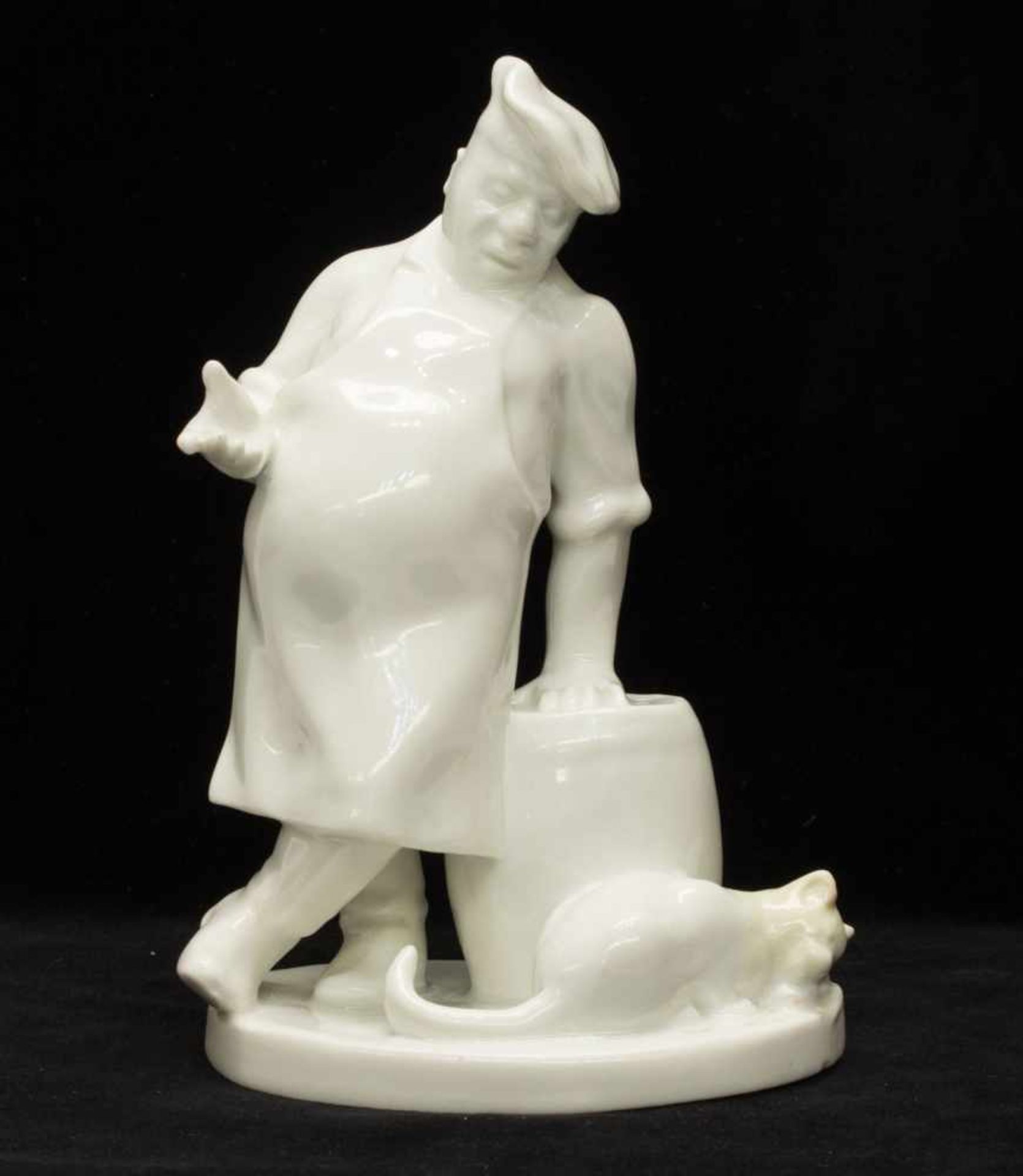 Trunkener WirtLeningrader Lomonossow Porzellanmanufaktur, Weißporzellan, H. 18 cm