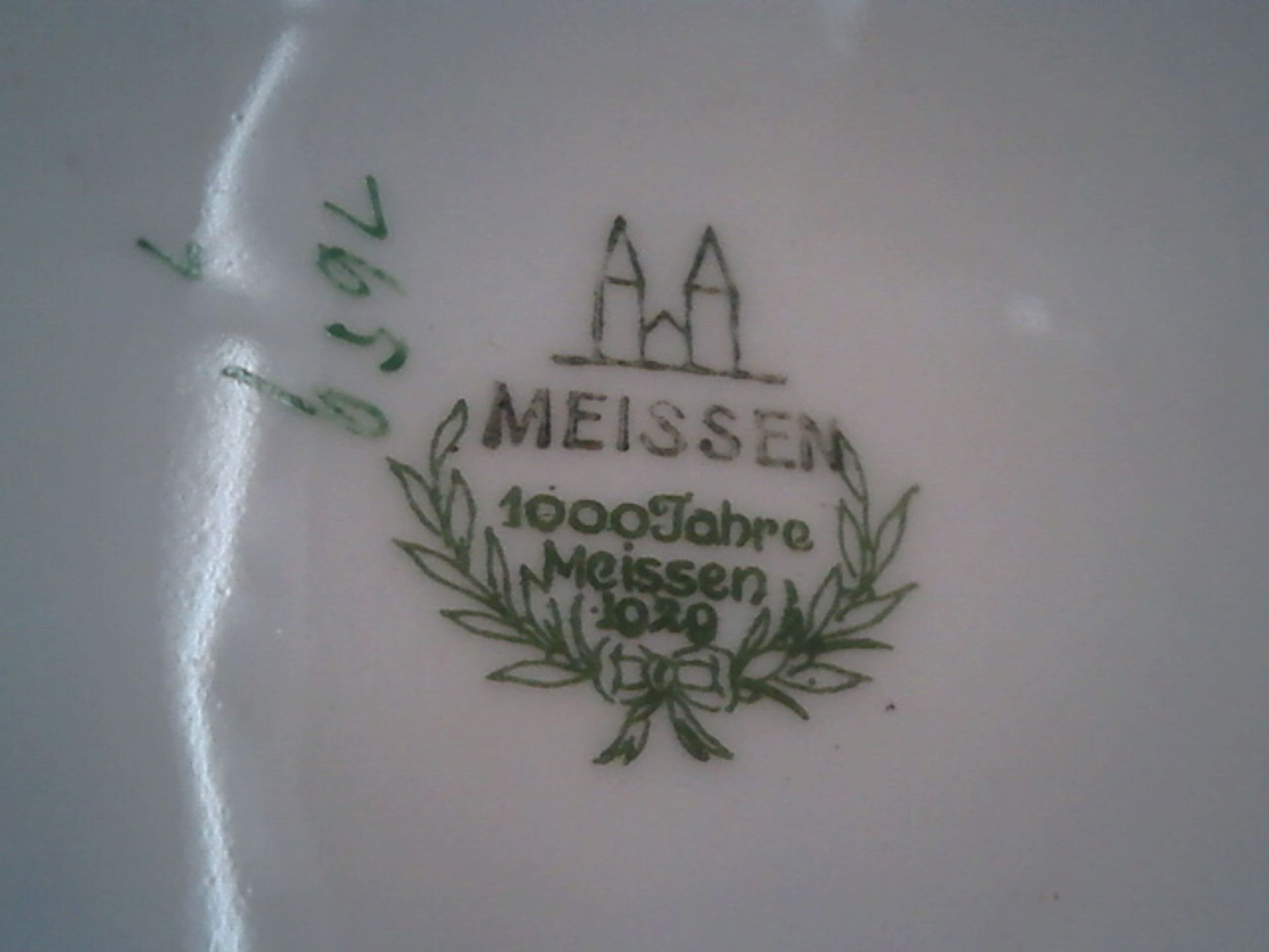 PrunktellerPorzellanmanufaktur Meissen, Anlässlich der 1000 Jahrfeier Meissen 1929, handgemalter - Bild 2 aus 2