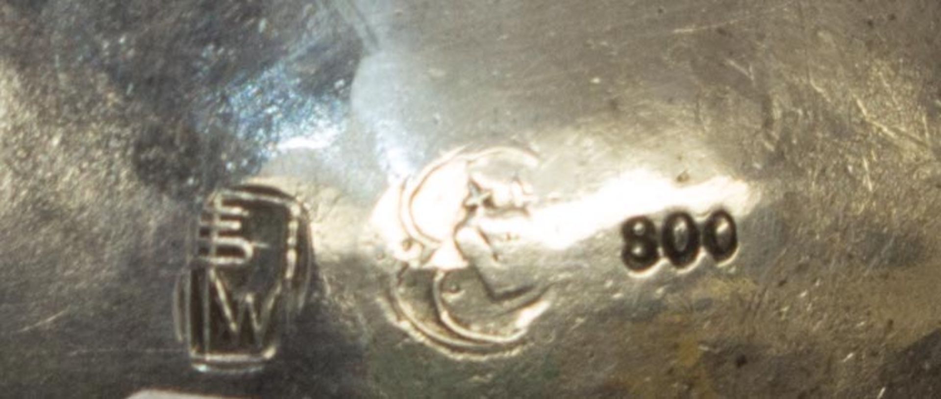 Zuckerdose800er Silber, 163,3 g, bauchige Form, auf geschwungenen Füßen, Deckel mit plastischem - Image 2 of 2