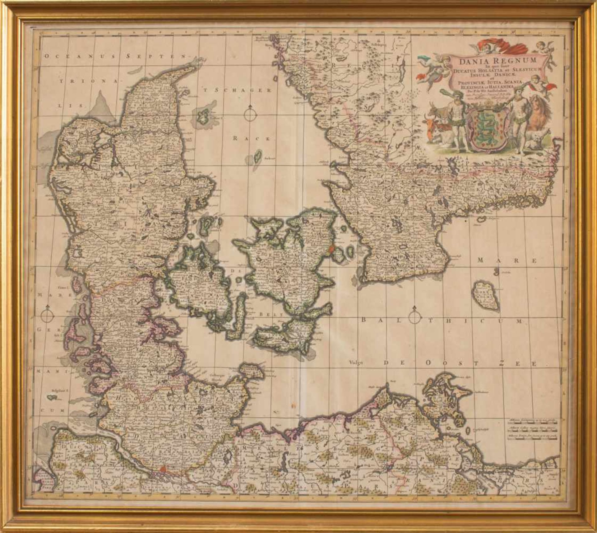 Frederik de Wit(Gouda 1630 - 1706 Amsterdam, niederländischer Kartograph)„Dania Regnum - In quo sunt