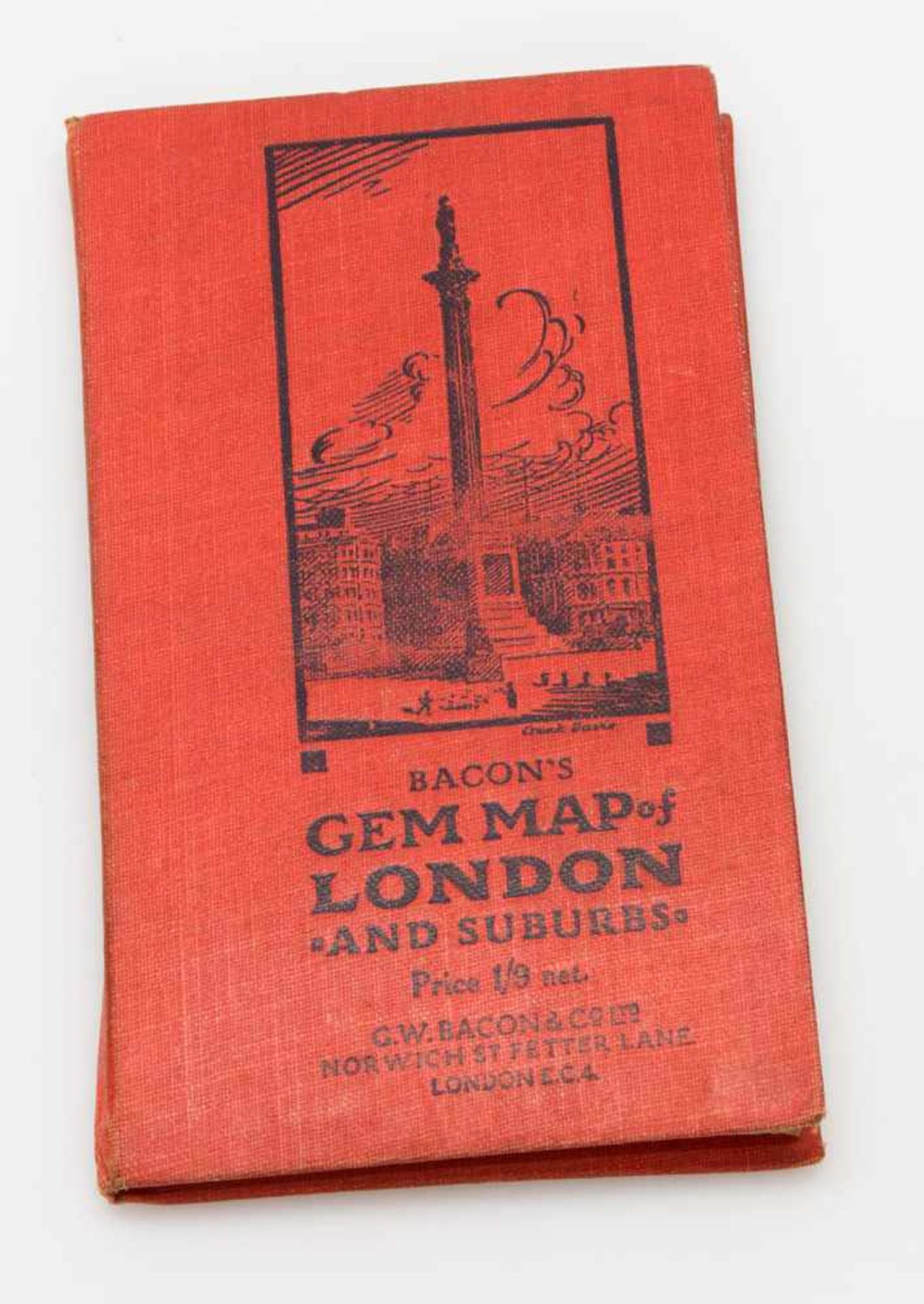 George Washington Bacon„GEM Map of London and Suburbs“, G.W. Bacon & Co. um 1930, lithografierte ,