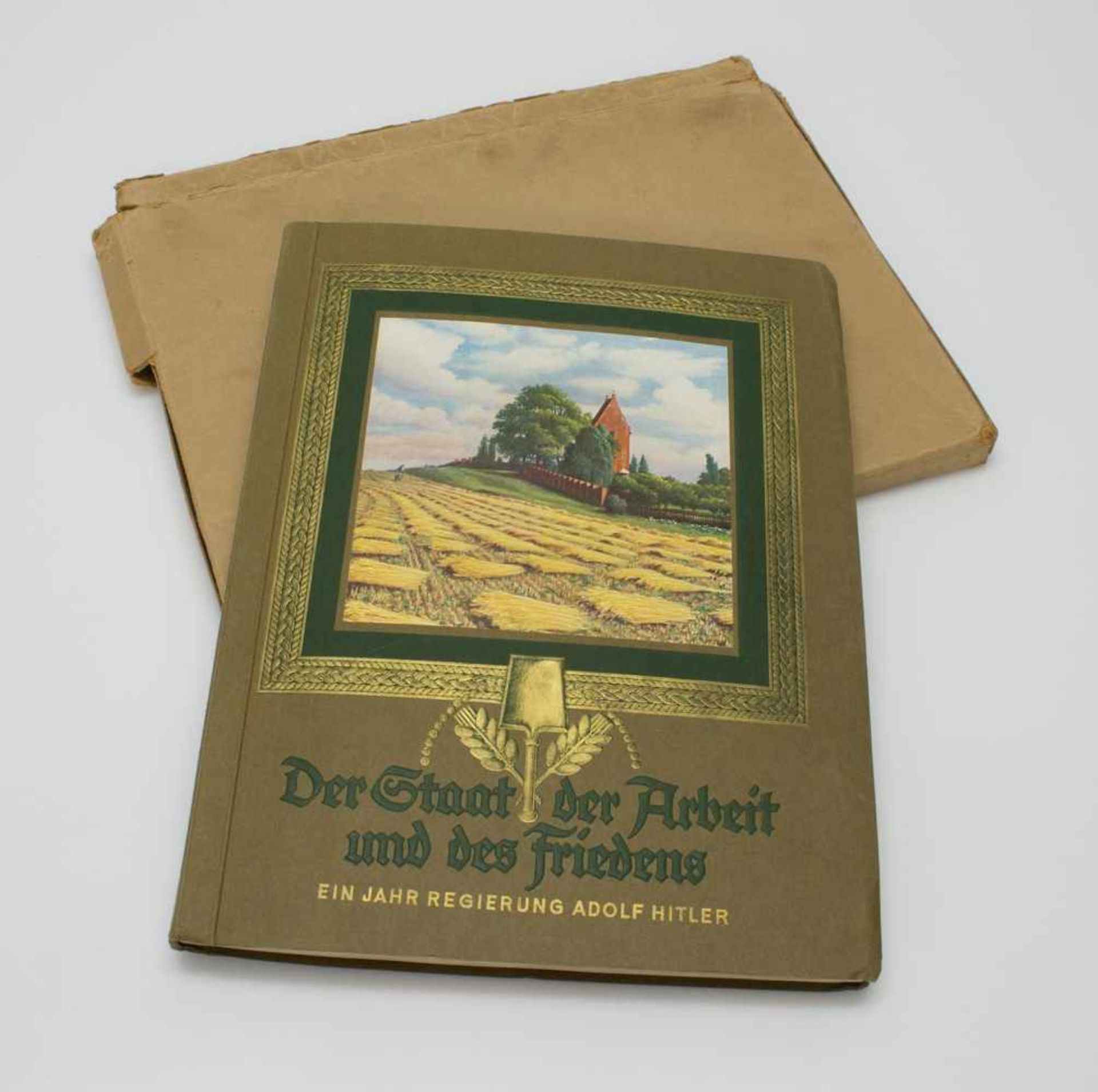 Zigarettenbilderalbum„Der Staat der Arbeit und des Friedens - Ein Jahr Regierung Adolf Hitler“,