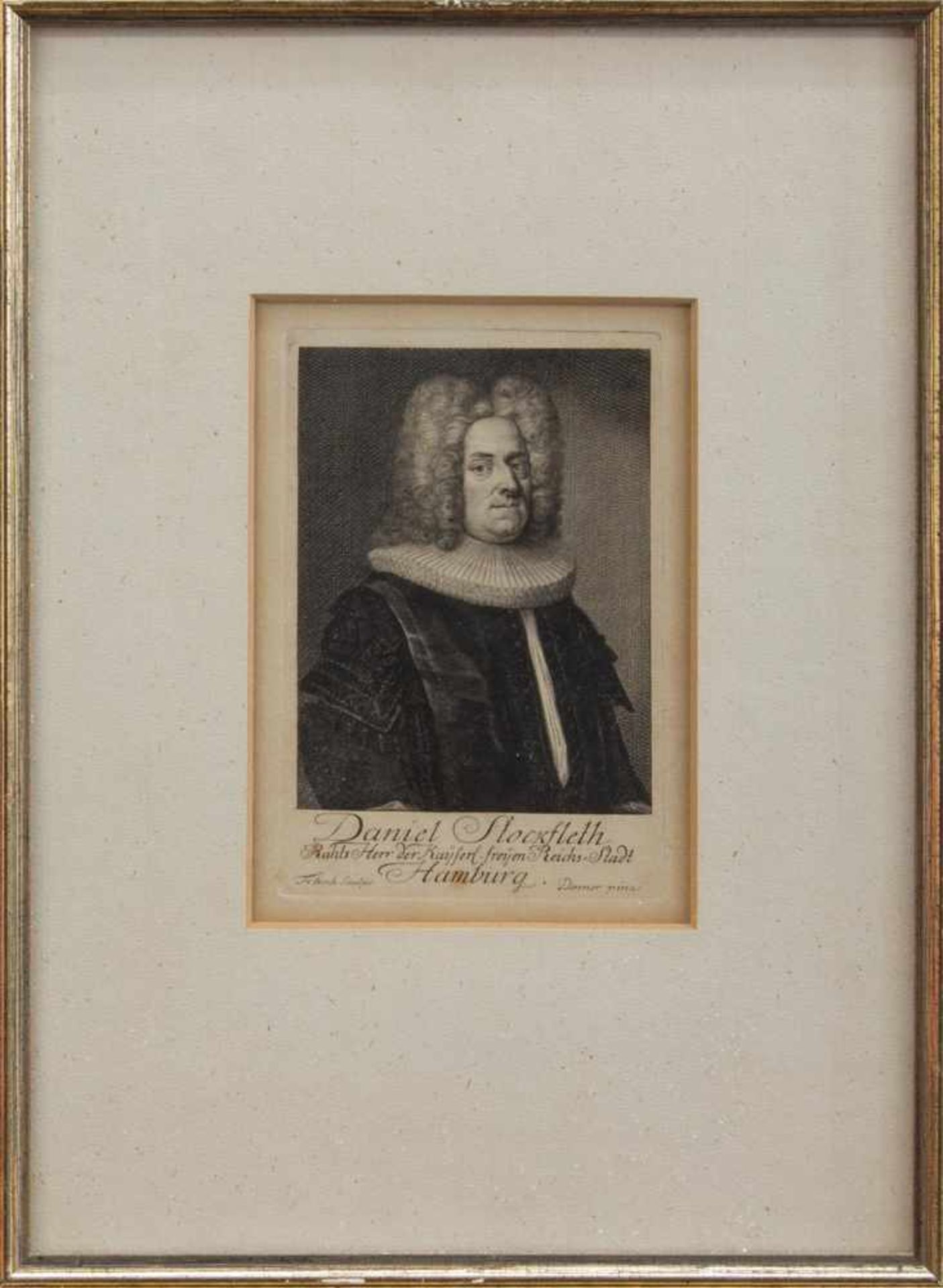 Christian Fritzsch(Sachsen 1695 - 1769 Schiffbek, deutscher Kupferstecher)Daniel Stockfleth -