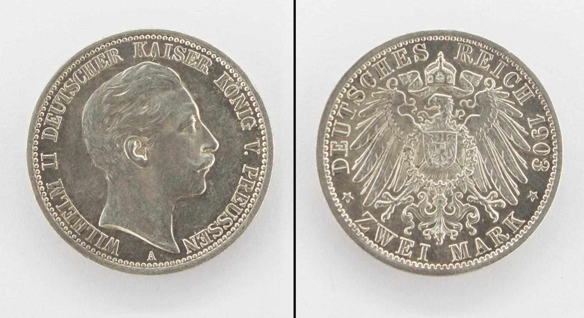 2 MarkPreussen 1902 A, Wilhelm II., Silber