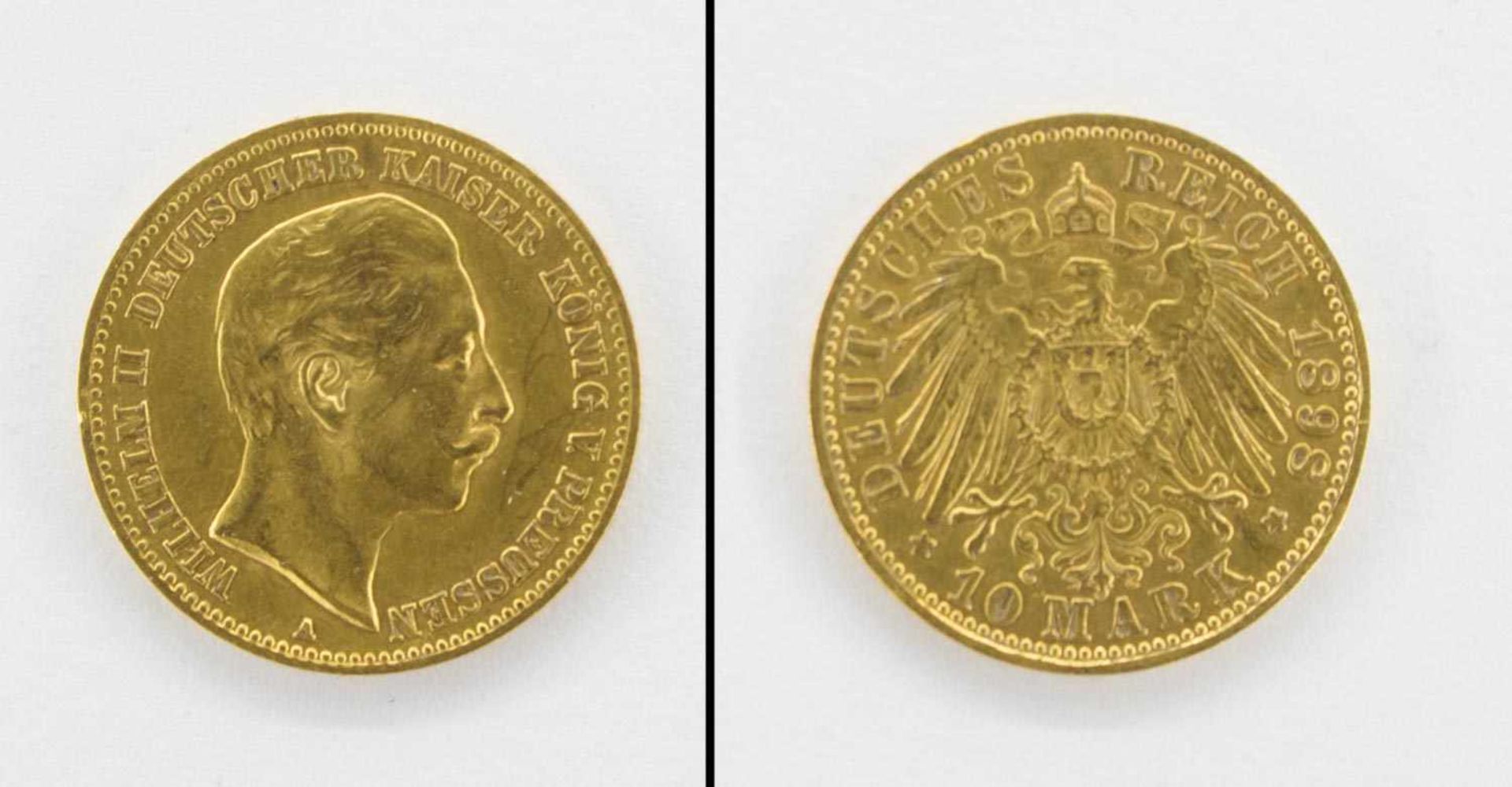 10 MarkPreussen 1898, Wilhelm II., Gold