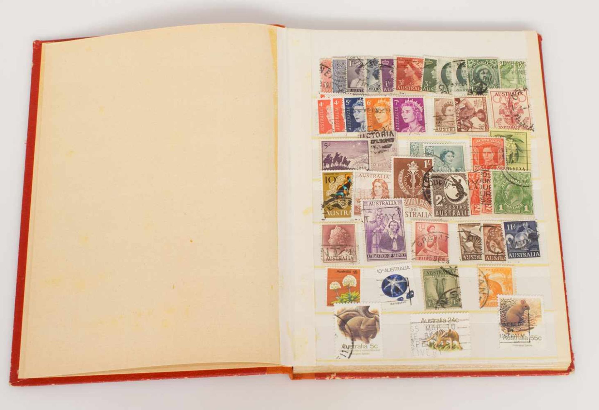 BriefmarkenalbumAustralien, Neuseeland gestempelt