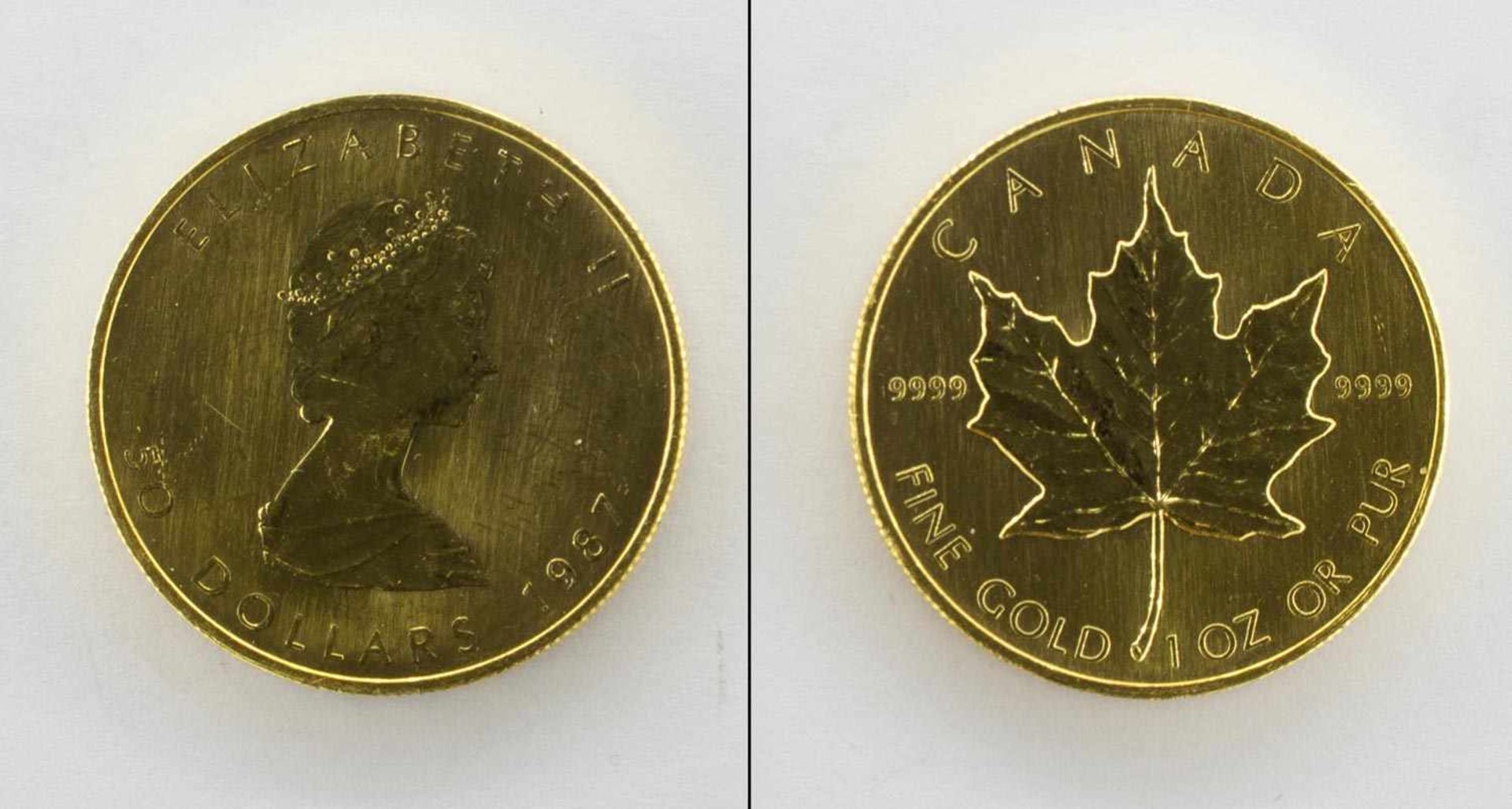 50 DollarsCanada 1987, Maple Leaf, 1 Unze Feingold