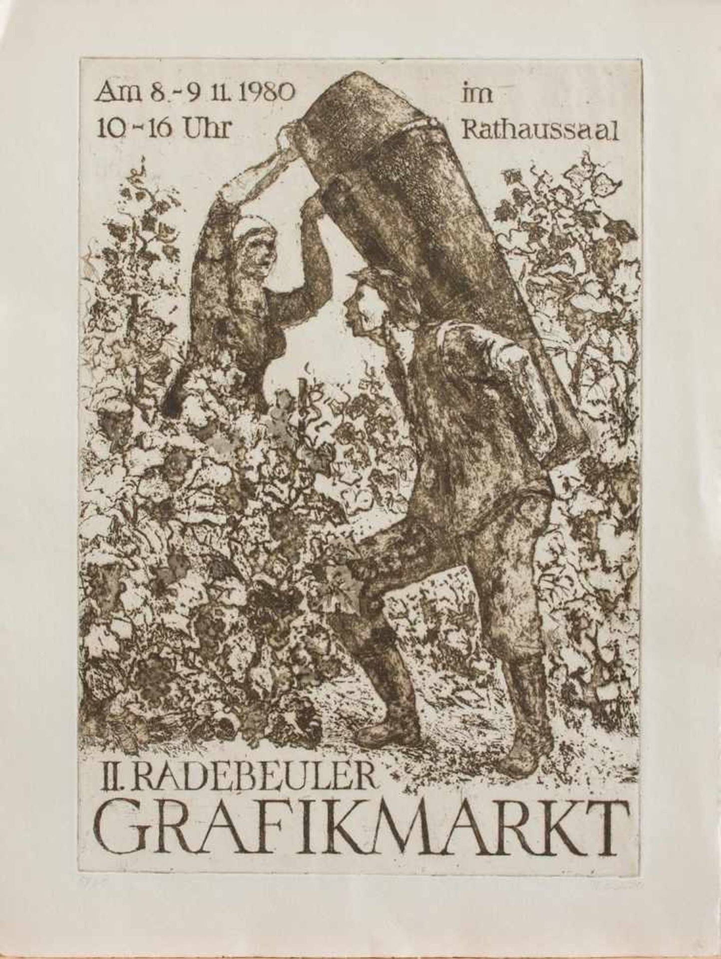 Johannes Thaut(Radebeul 1921 - 1987 ebenda, deutscher Maler u. Grafiker)Plakatentwurf, II.