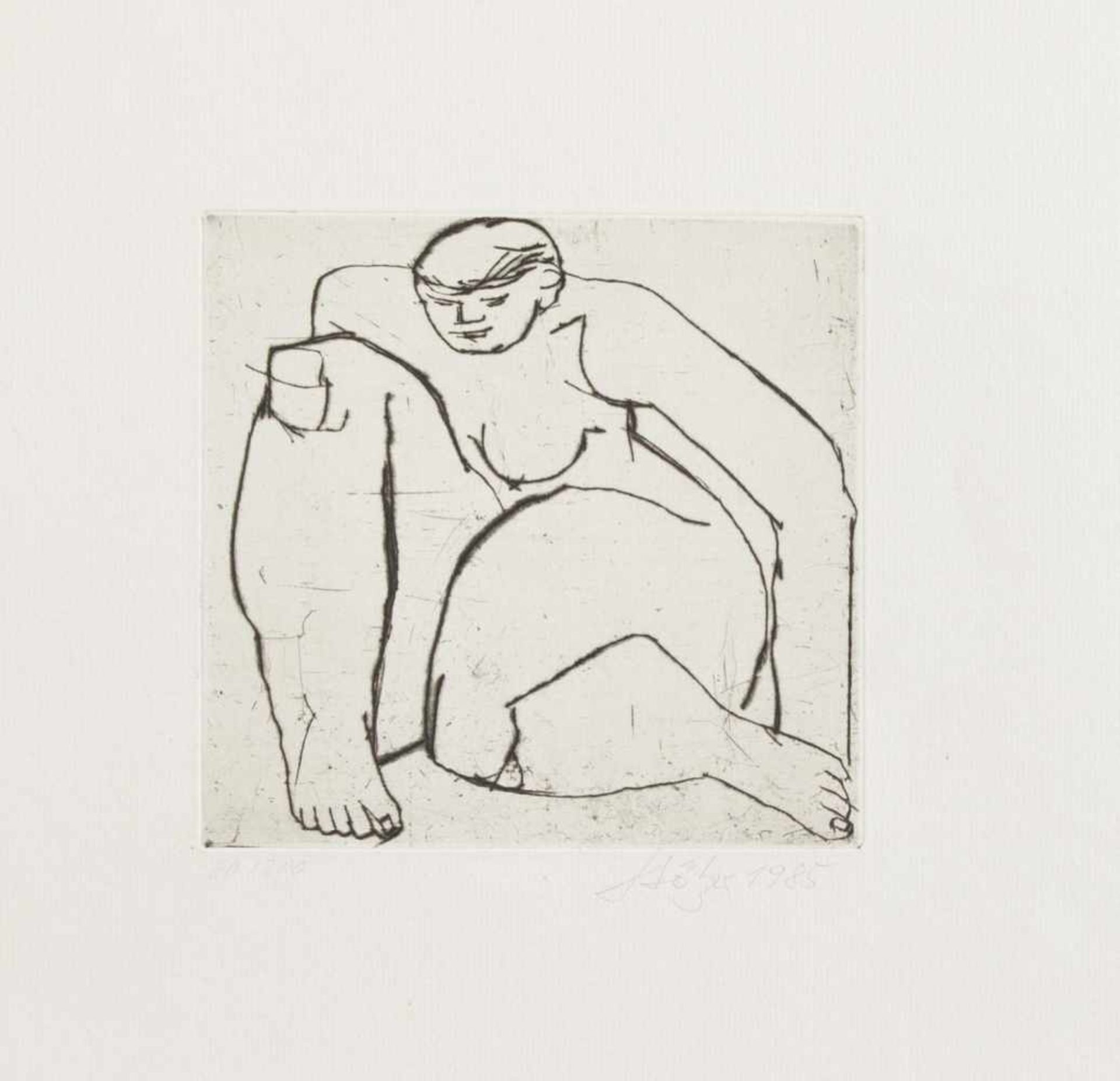 Werner Stötzer(Sonneberg 1931 - 2010 Altlangsow, deutscher Bildhauer u. Zeichner, Std. a.d. HS für