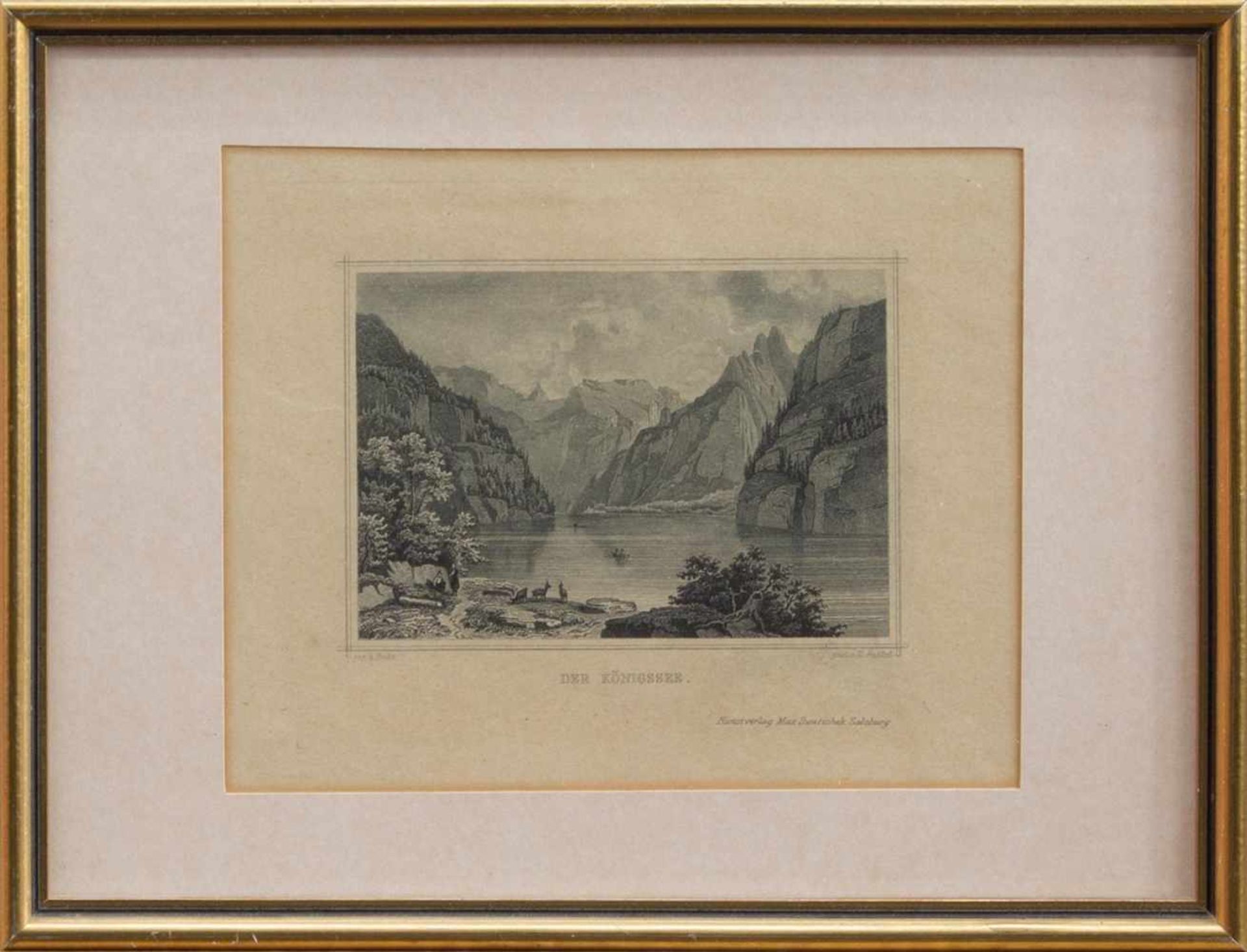 Karl Gunkel(deutscher Stahlstecher u. Zeichner d. 19. Jh.)Der KönigsseeStahlstich um 1840 (nach