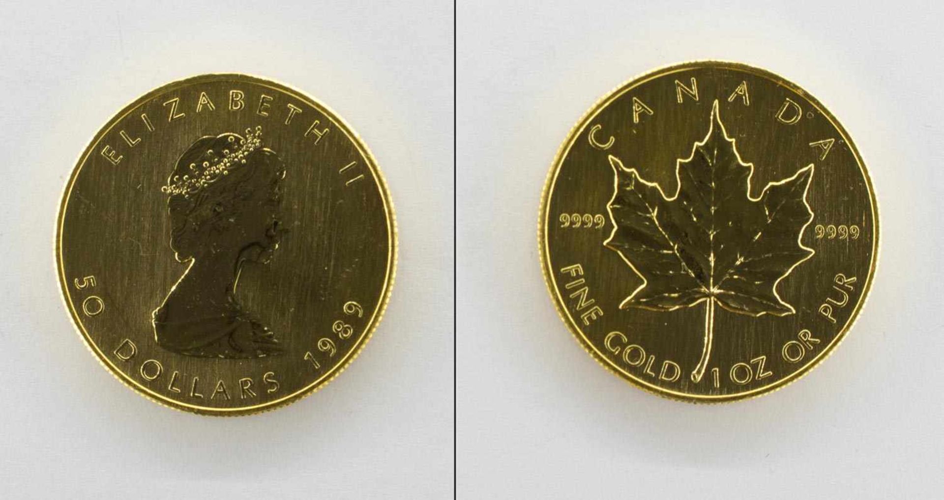 50 DollarsCanada 1989, Maple Leaf, 1 Unze Feingold