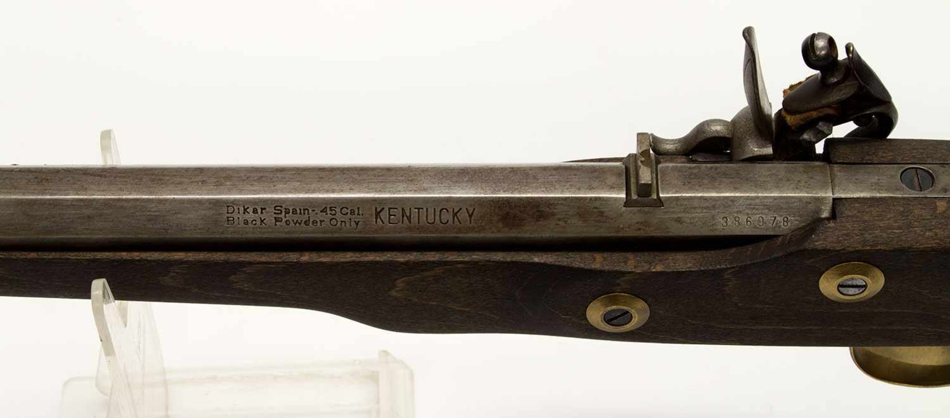 SteinschloßpistoleKentucky Black Powder, beschussfähig, Schäftung wohl später, L. 40 cm - Bild 3 aus 4