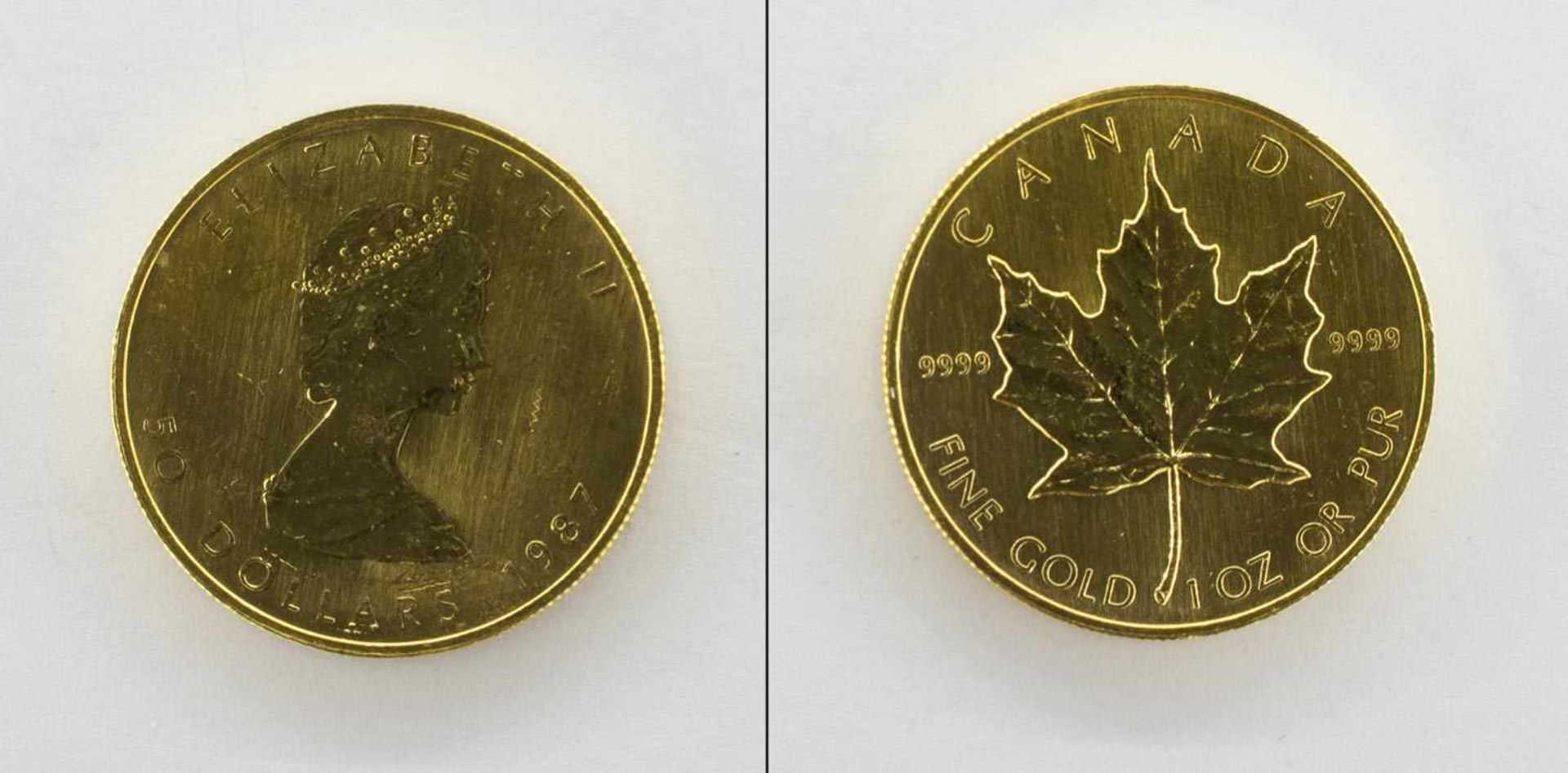 50 DollarsCanada 1987, Maple Leaf, 1 Unze Feingold