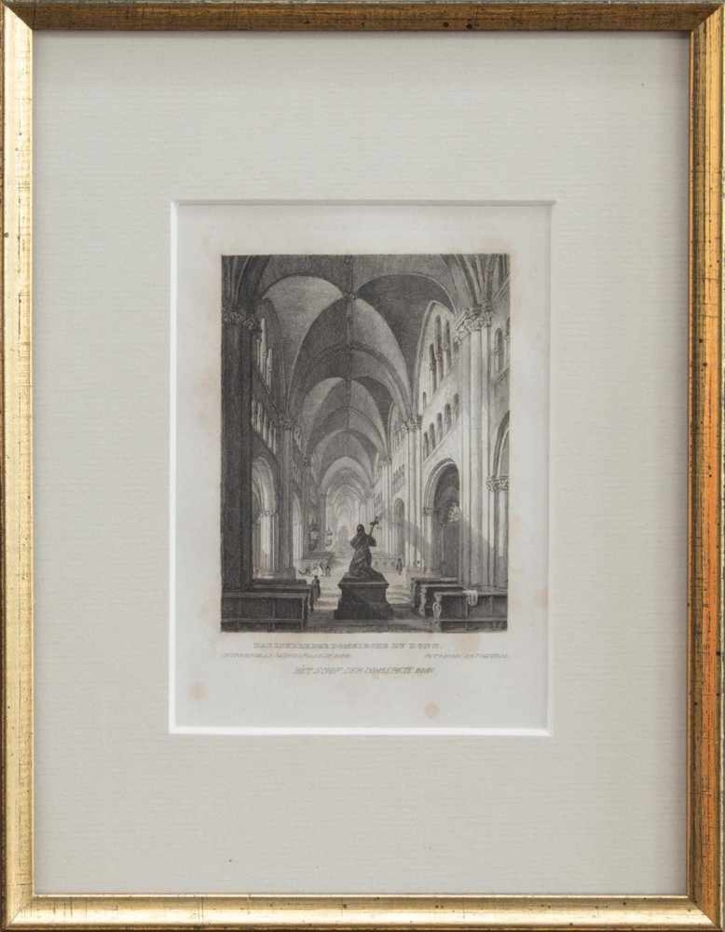 Unbekannt(Stahlstecher d. 18./ 19. Jh.)Das Interieur der Domkirche zu BonnOriginal Stahlstich, 10