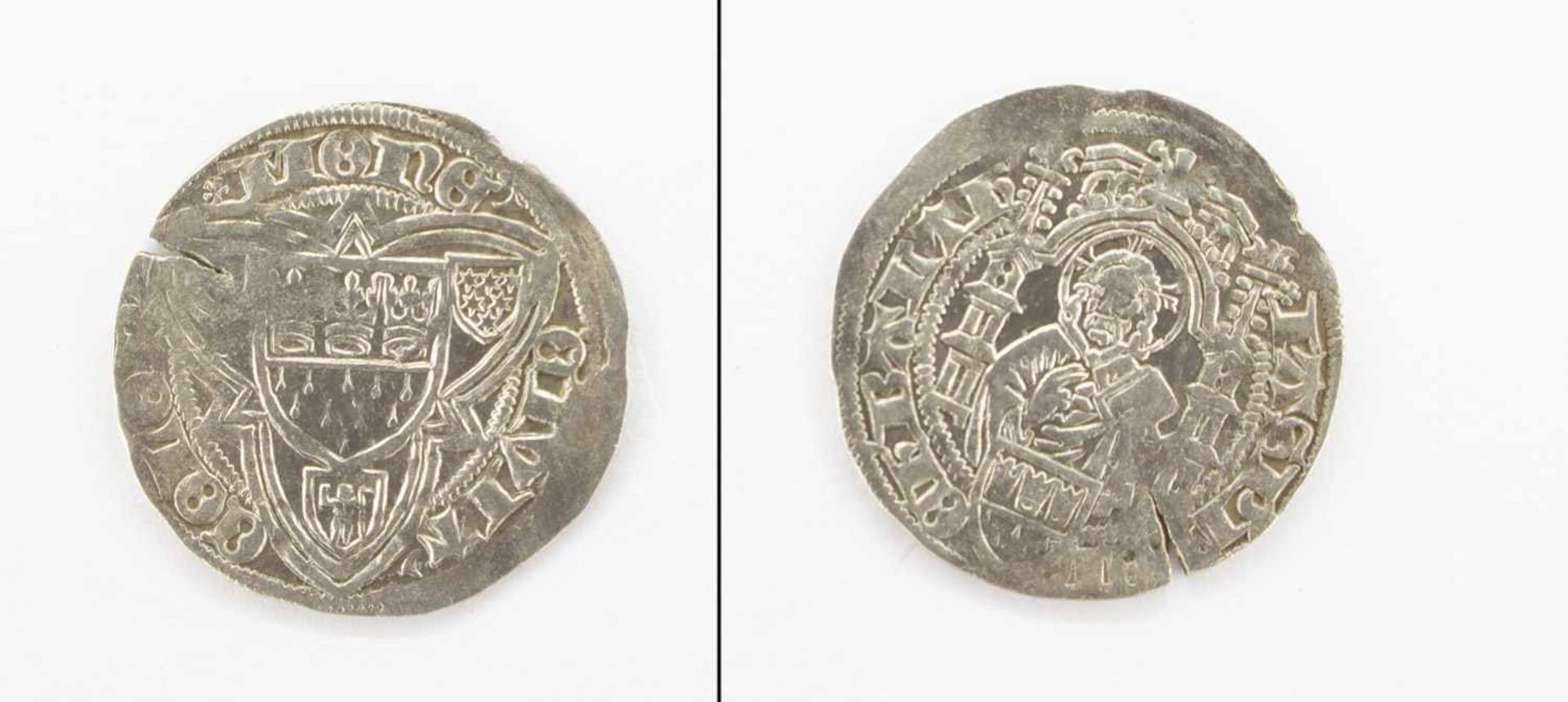AlbusKöln o.J. (nach 1475), Hlg. 3 Könige, Silber, ss+ mit Schrötlingsriß