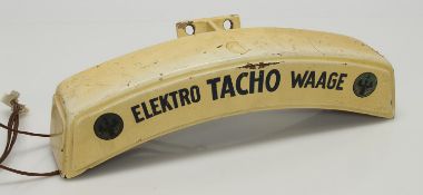 BeleuchtungElektro Tacho Waage, um 1930er Jahre, 2-flammig, L. 30 cm