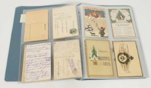 Lot Postkarten24 Weihnachtskarten, Kriegsweihnachten I. Weltkrieg, vorwiegend gelaufen