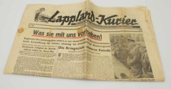 Frontzeitung„Lappland-Kurier“, 18. Juli 1944, Zeitung für die deutschen Soldaten in Nordfinnland