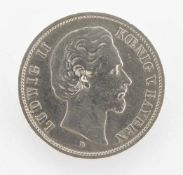 5 MarkBayern 1875 D, Ludwig II., Silber, ss