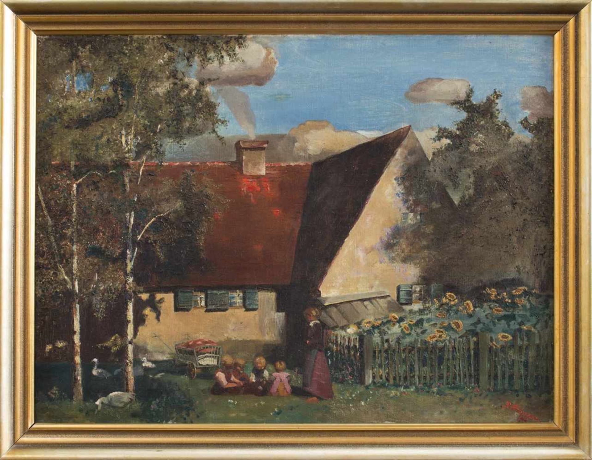 Nordmann(Maler u. Zeichner d. 1. Hälfte d. 20. Jh.)Spielende Kinder im GartenÖl/ Leinwand, 44 x 60