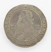 TalerErfurt 1633, Gustav II. Adolf, Silber, G. 26,9g, ss, Schrötlingsfehler