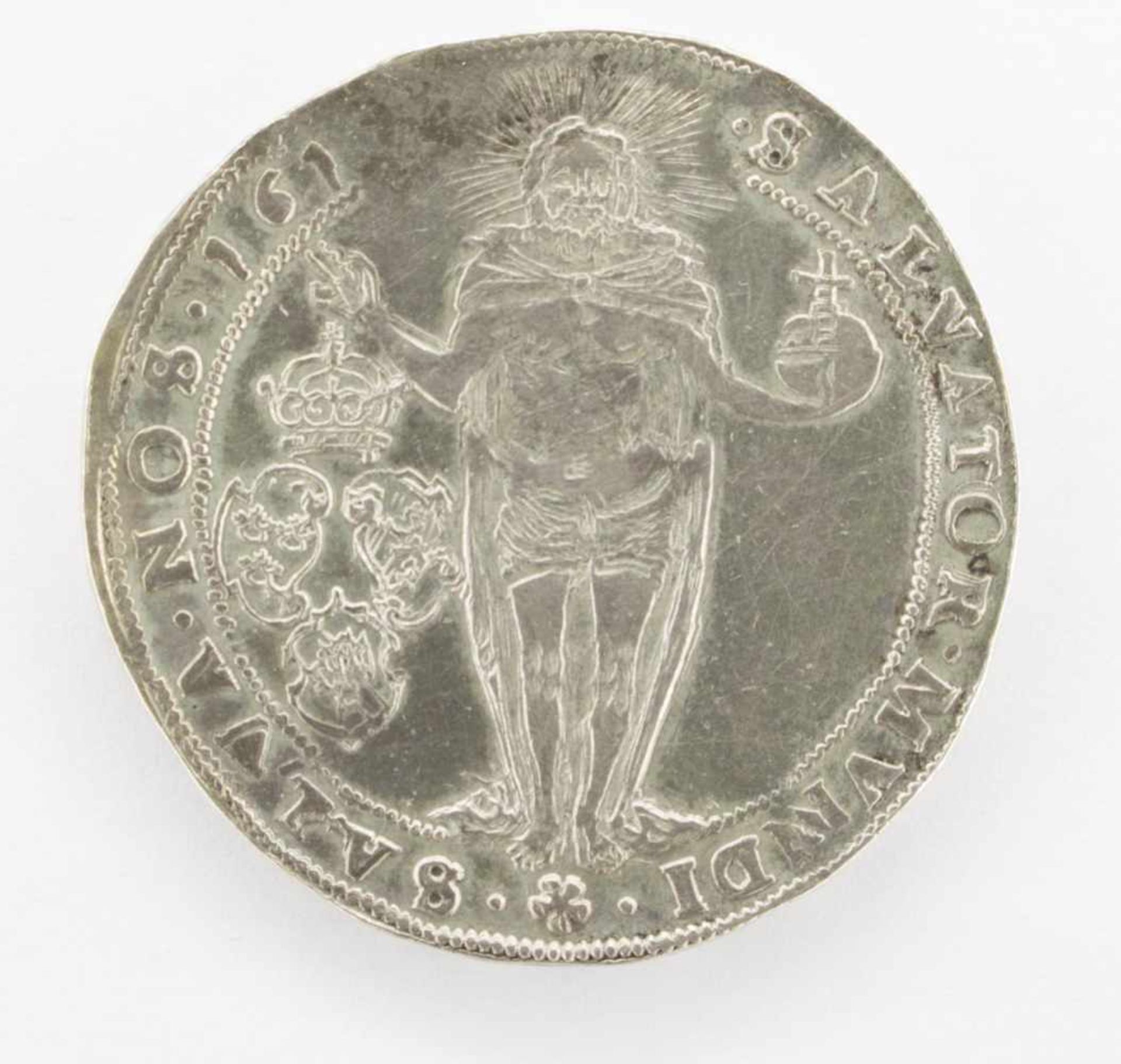 Reichstaler (Riksdaler)Schweden 1617, Gustav II. Adolf, Silber, G. 32g, ss+ - Bild 2 aus 3