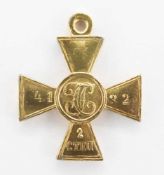 St.-Georgs-Soldatenkreuz2. Modell, II. Klasse, Rußland vor 1917, Bronze feuervergoldet, ohne Band