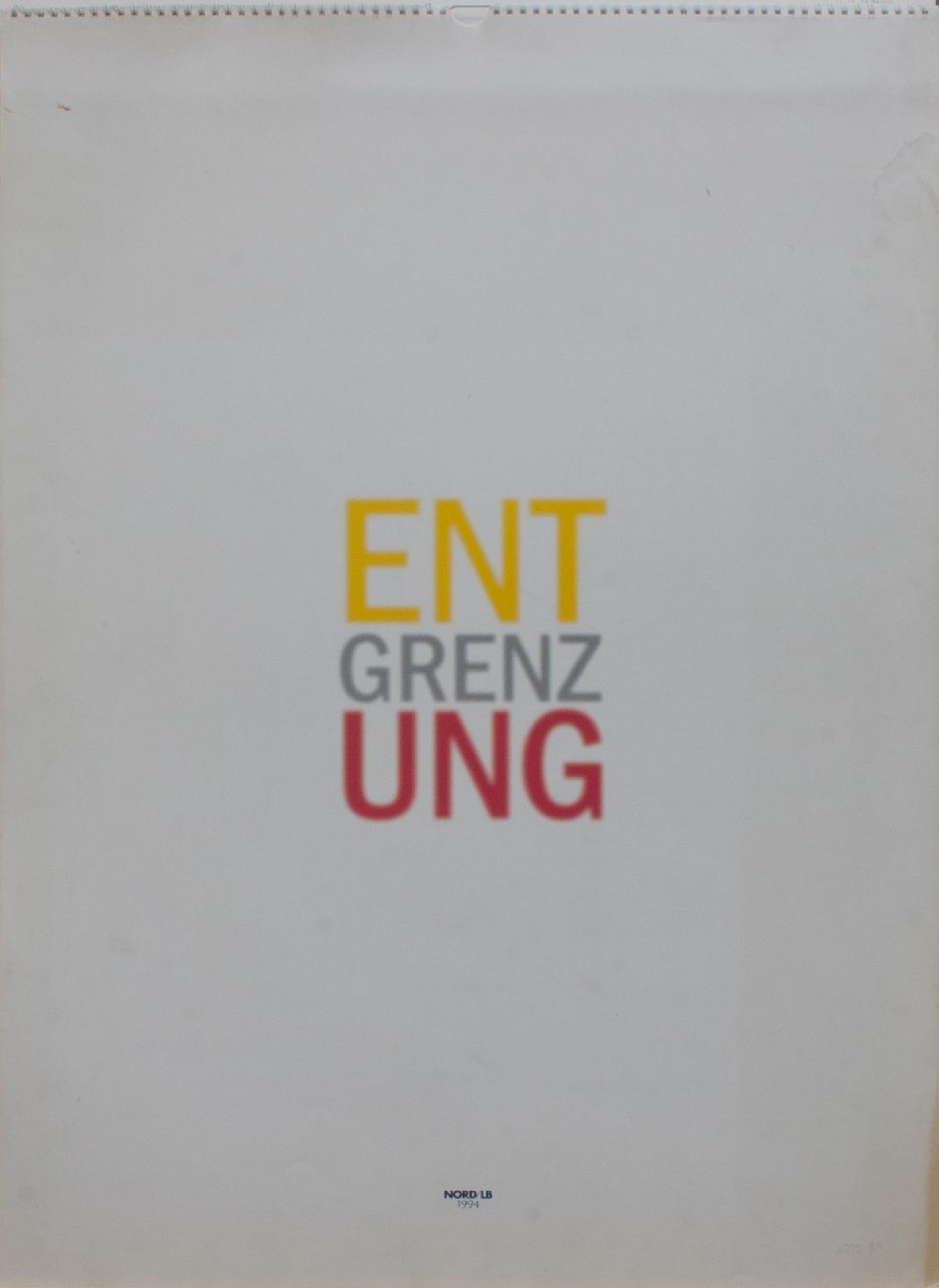 Herausgeber(Grafiker d. 20. Jh.) Kalender 1994 „Entgrenzung“ 12 farbige Reproduktionen von je 2 x