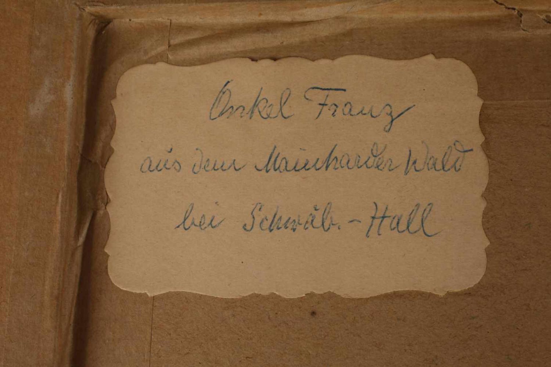 Hans Münnich, "Bildnis Onkel Franz"Portrait eines Bergbauern mit Pfeife, den Betrachter gütig - Bild 4 aus 4