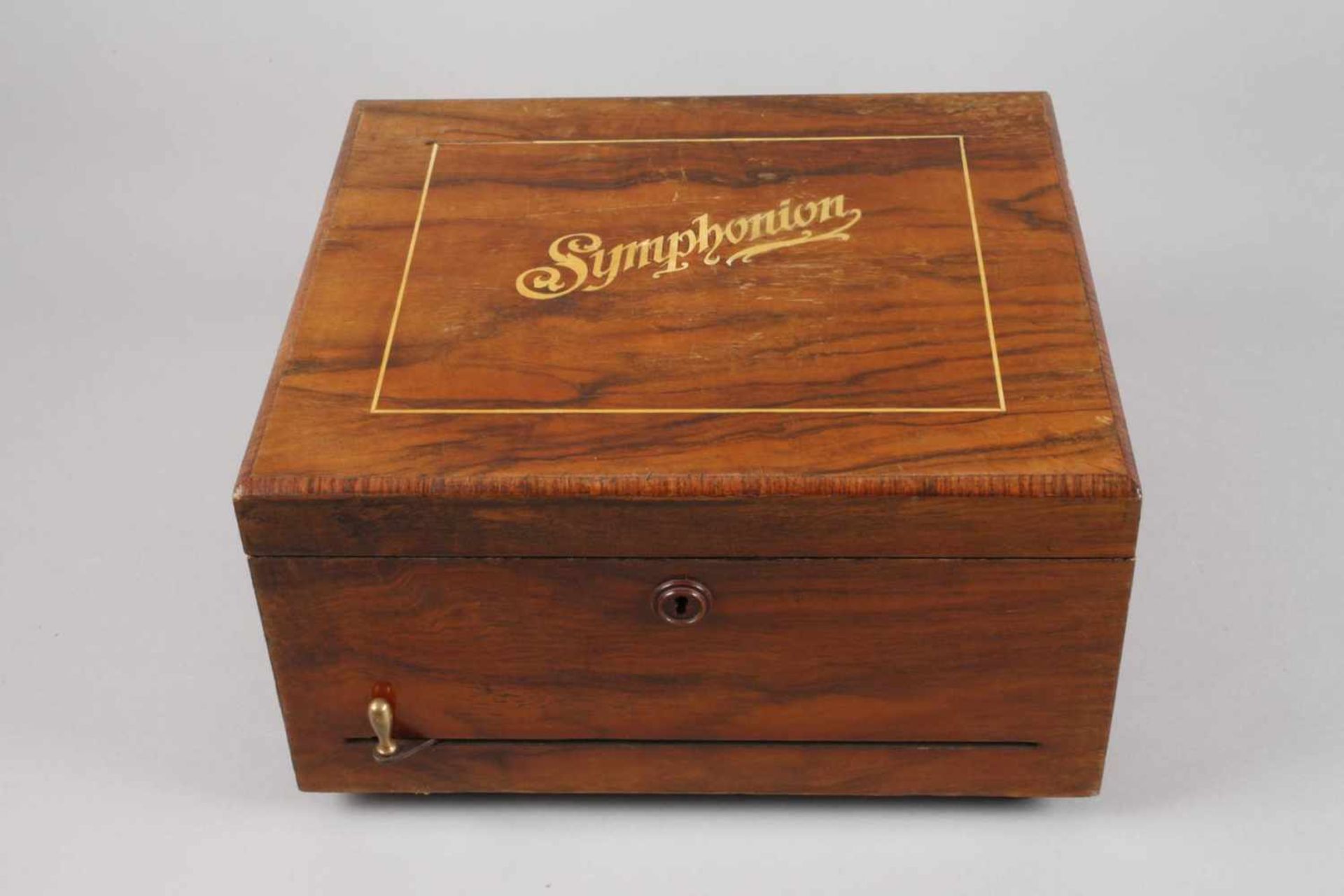Plattenspieldose Symphonionum 1890, mehrfach gemarkt, bezeichnet Timbro Variante Nummer 9151, - Bild 3 aus 4