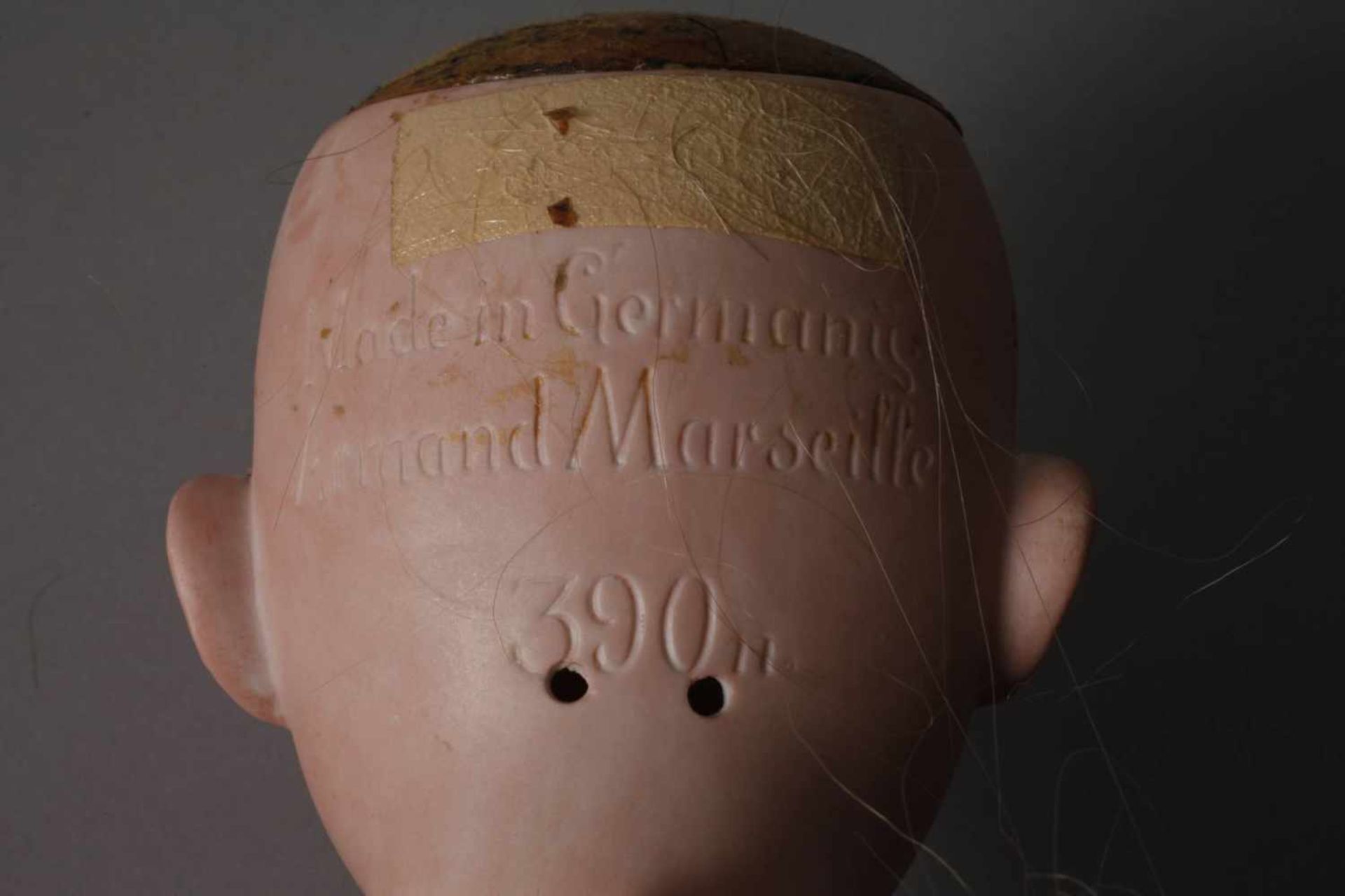 PorzellankopfpuppeArmand Marsaille, Nr. 390n A.8.M., Schlafaugen, offener Mund mit vier Zähnen, - Image 4 of 5