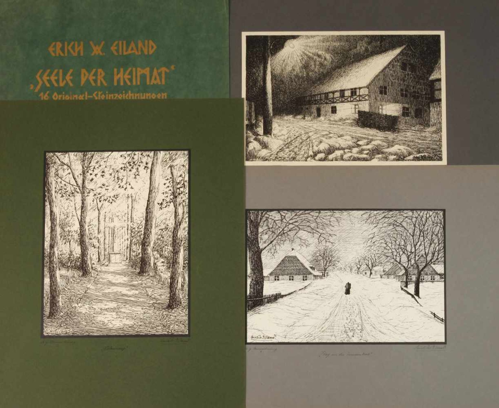 Erich W. Eiland, Mappe "Seele der Heimat"1923 gab Eiland sein Mappenwerk "Seele der Heimat" mit 18