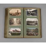 Ansichtskartenalbumum 1910 bis um 1930, ca. 300, vorwiegend topographische Postkarten,