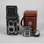 Kamera Rolleiflex1940er Jahre, Spiegelreflexkamera Fa. Franke und Heidecke Frankfurt, Modellnr.