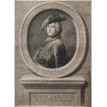 Johann Georg Wille, Friedrich II. von PreußenPortrait des Regenten, mit Bruststern des Schwarzen