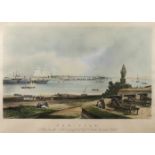 Henry Papprill, Ansicht von New YorkBlick über den Hudson-River, mit zahlreichen Schiffen, auf New