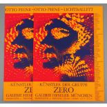 Prof. Otto Piene, "Lichtballett"zwei identische, originalgraphische Plakate, unter Verwendung