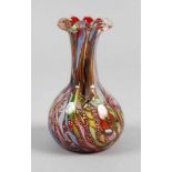 Murano Vase Dino MartensEntwurf 1950er Jahre für Aureliano Toso, farbloses Glas mit ausgekugeltem