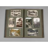 Ansichtskartenalbumum 1910 bis vor 1945, ca. 400 vorwiegend topographische Postkarten, vor allem