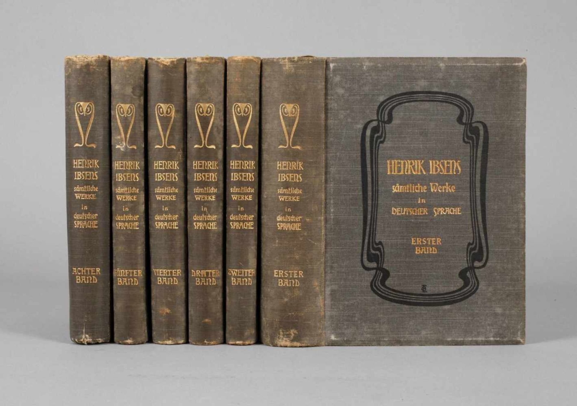 Prof. Otto Eckmann - Henrik Ibsens Sämtliche Werkeacht von zehn Bänden, erschienen bei S. Fischer