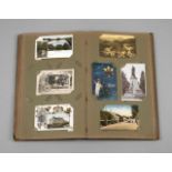 Ansichtskartenalbumum 1914, ca. 195 vorwiegend topographische Postkarten Deutschland, Frankreich,